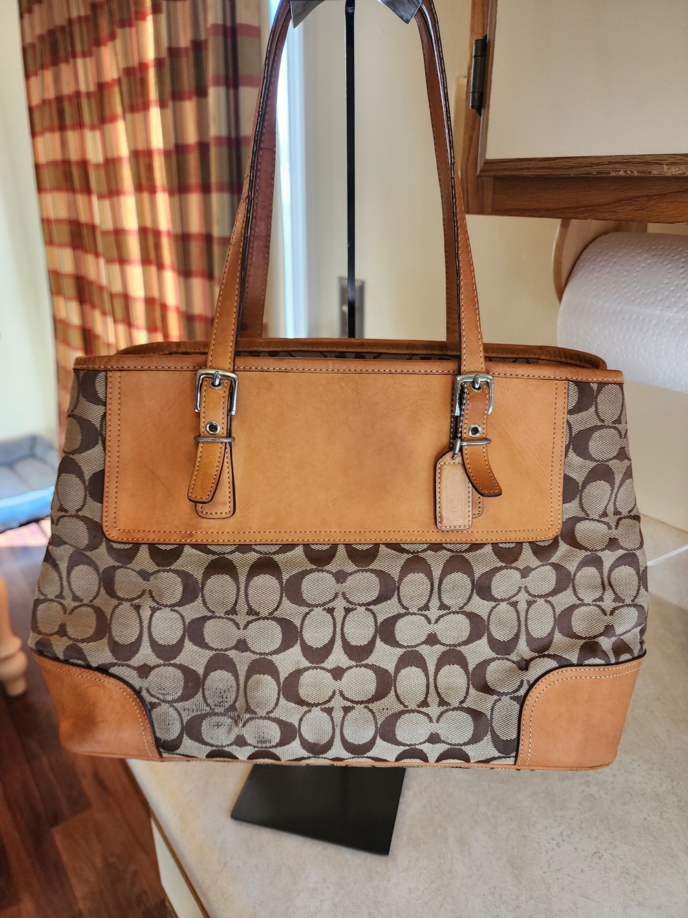 vintage 2004 Coach Hampton Signature monogram handbag